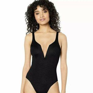 Tahari Plunge V Wire One Piece